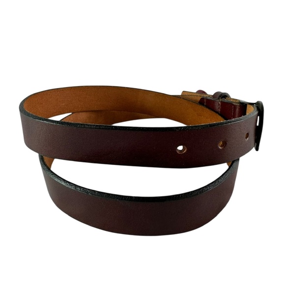 Rare Genuine ETIENNE AIGNER Burgundy Leather Logo Belt For Unisex Size XL 34 main image 9